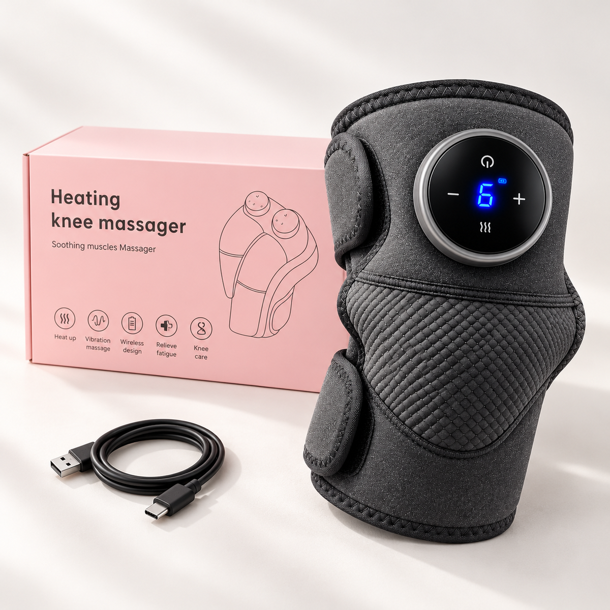 ThermaKnee Pro | Rodillera Térmica con Masaje y Vibración